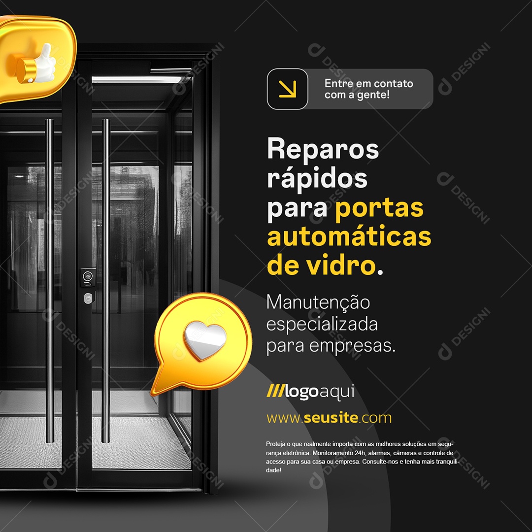 Segurança Reparos Rápidos Social Media PSD Editável