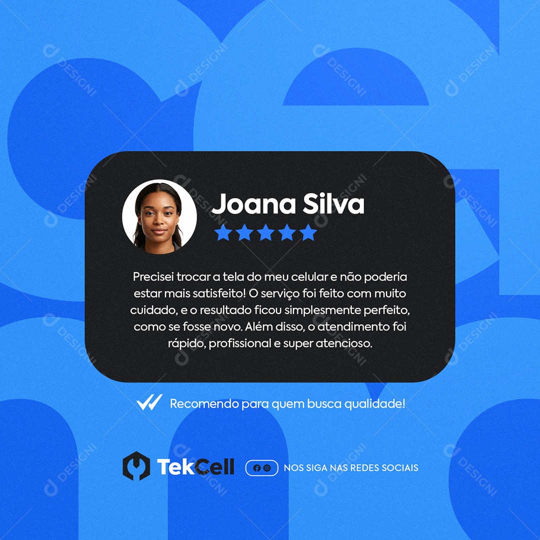 Manutenção Feedback Tk Cell Social Media PSD Editável