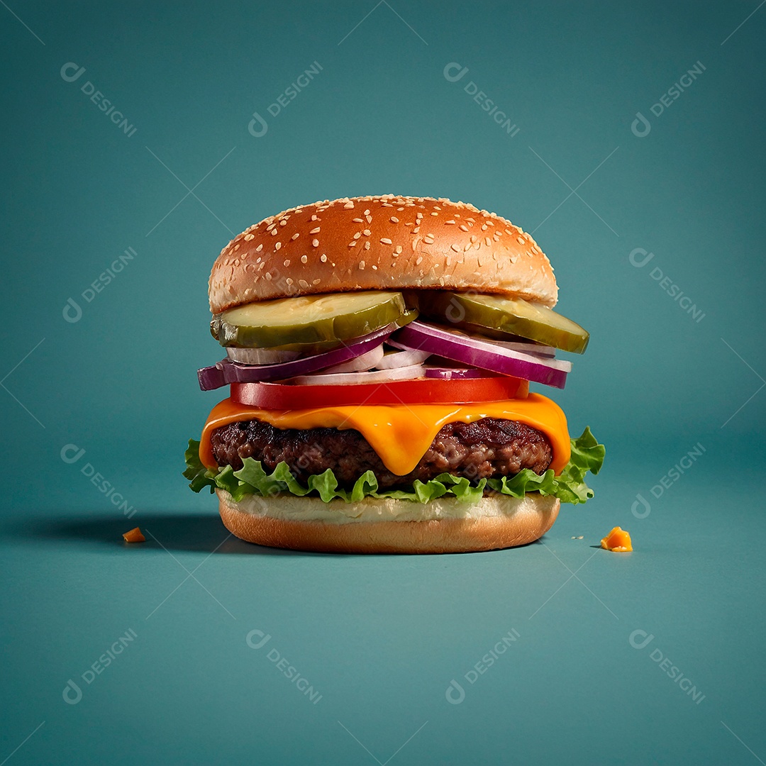 Hamburguer com vegetais deliciosos