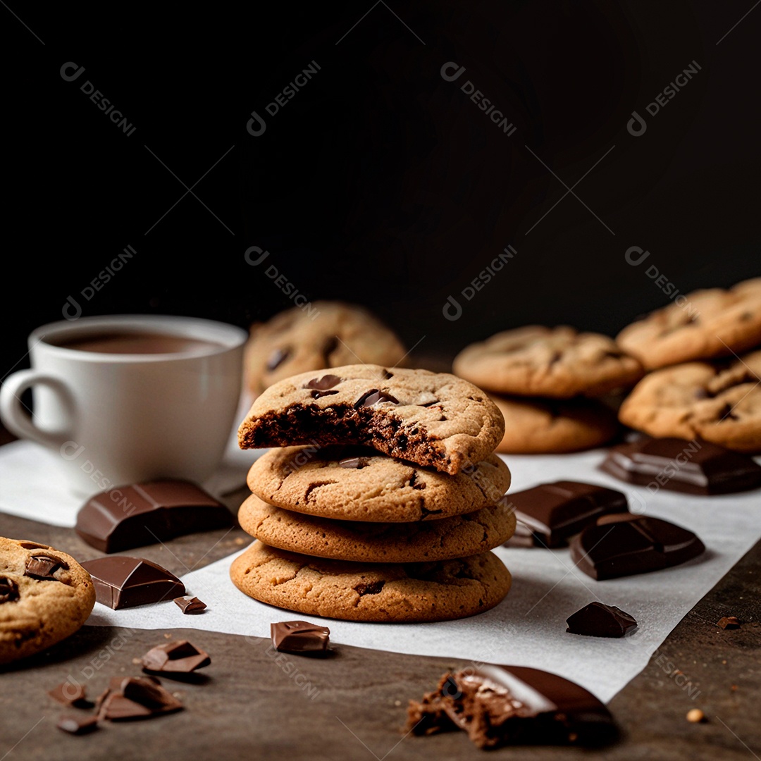Coockies recheado com chocolate