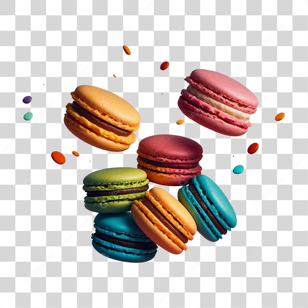 Macarons Bolos Doces PNG Transparente