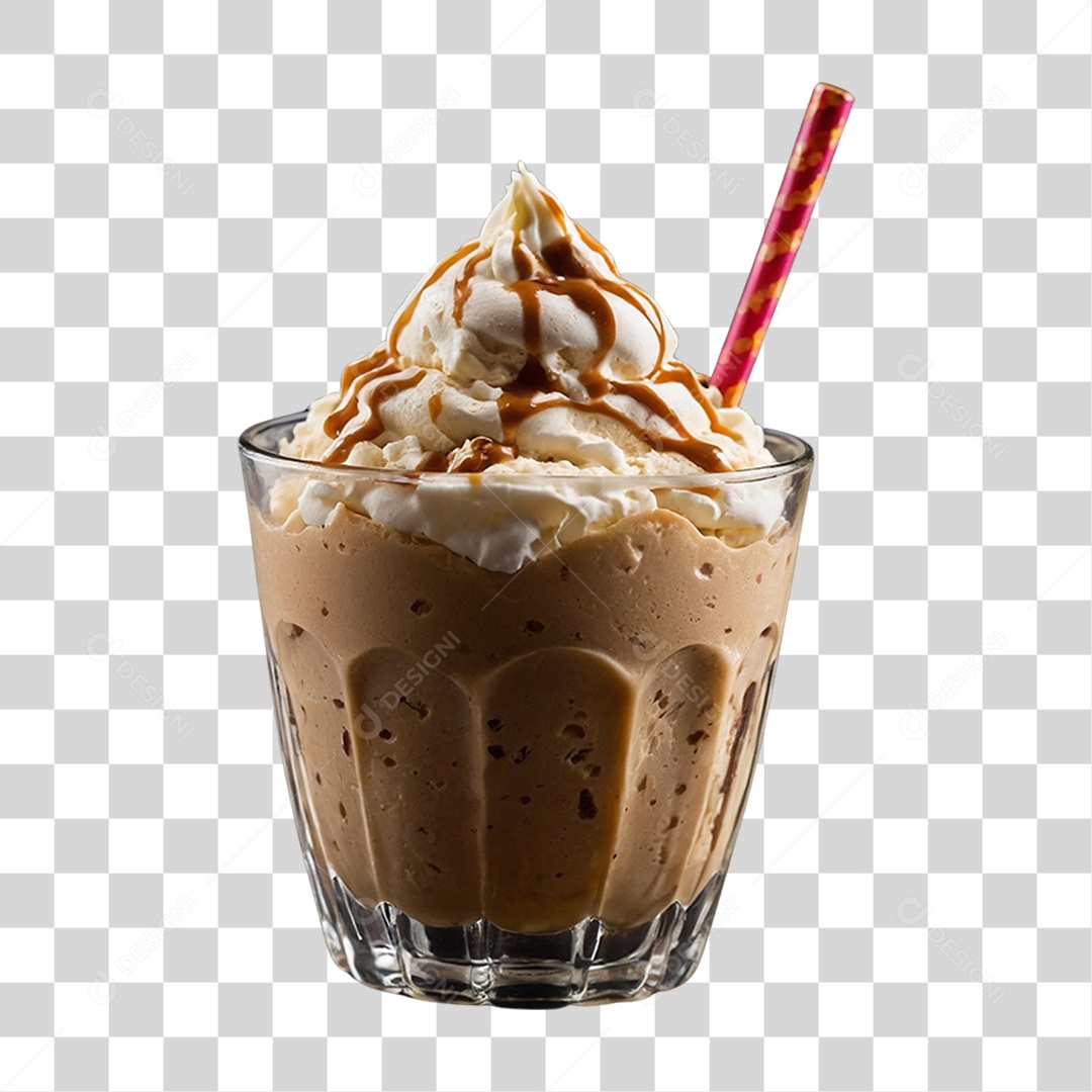 Copo de Milkshake PNG Transparente