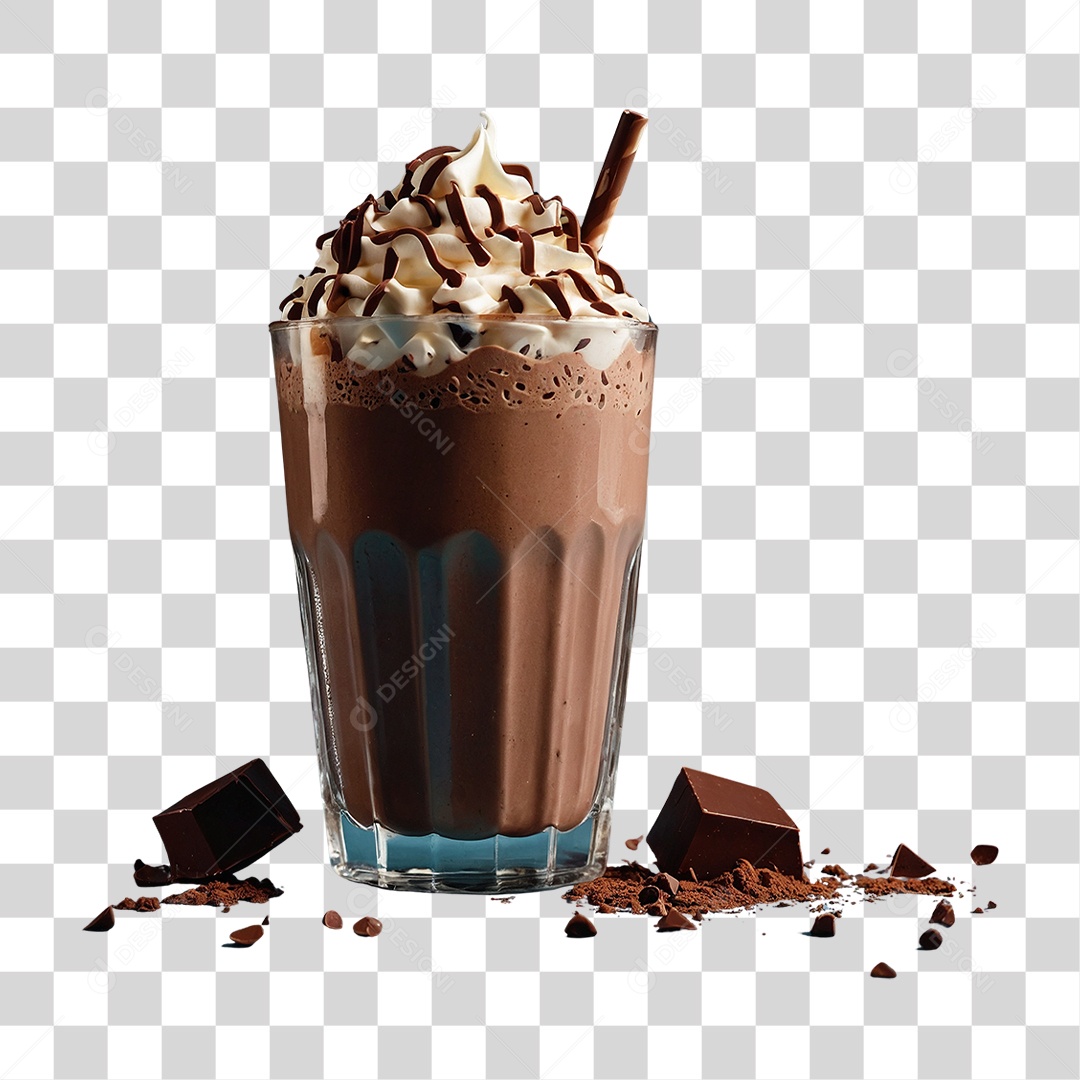 Copo de Milkshake PNG Transparente
