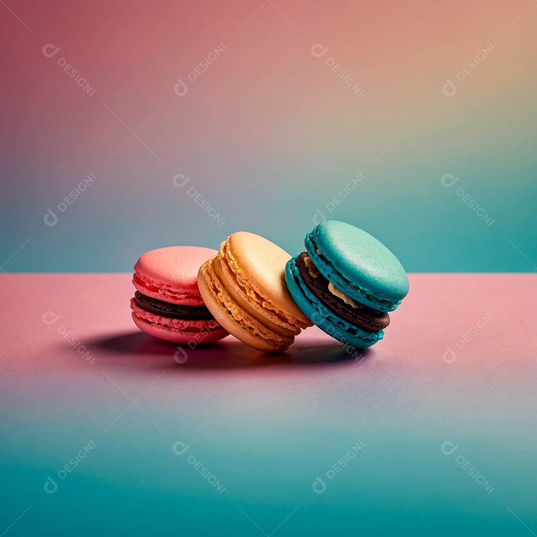 Imagem de comida deliciosa com macarons