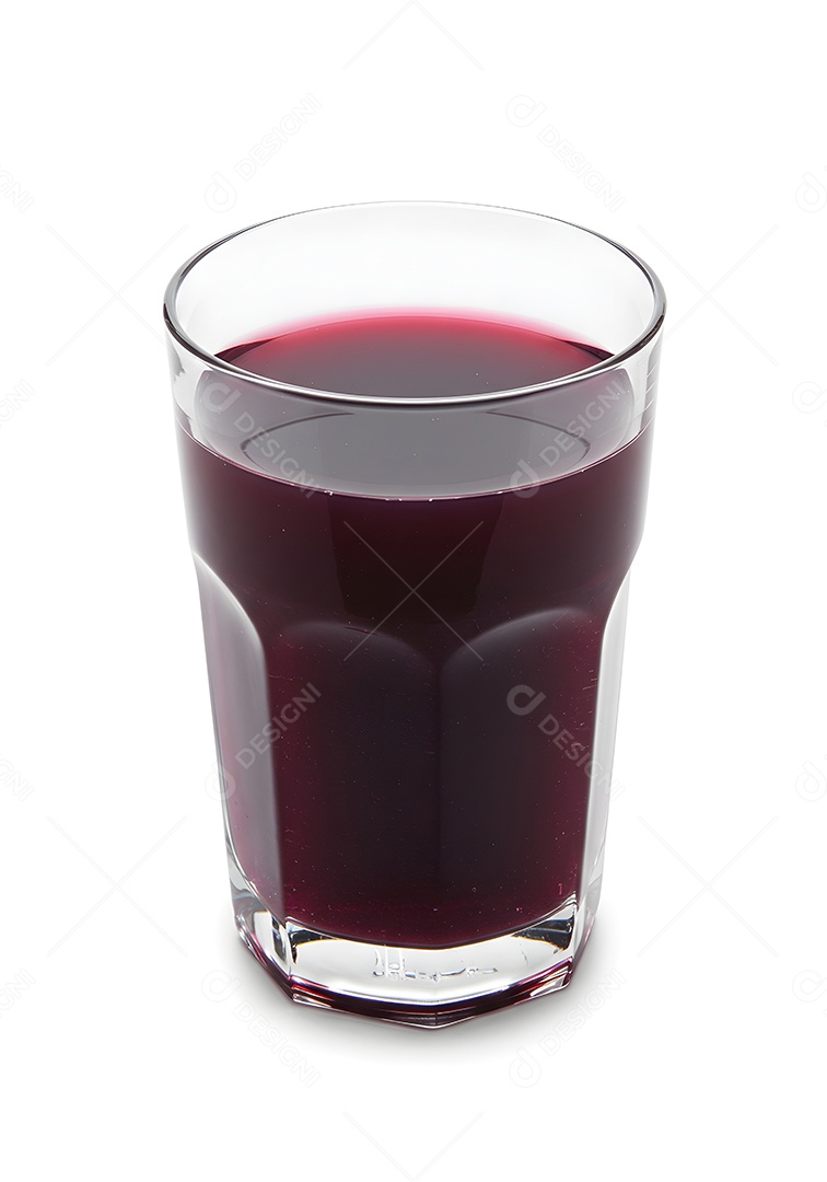 Copo de suco em um fundo isolado branco