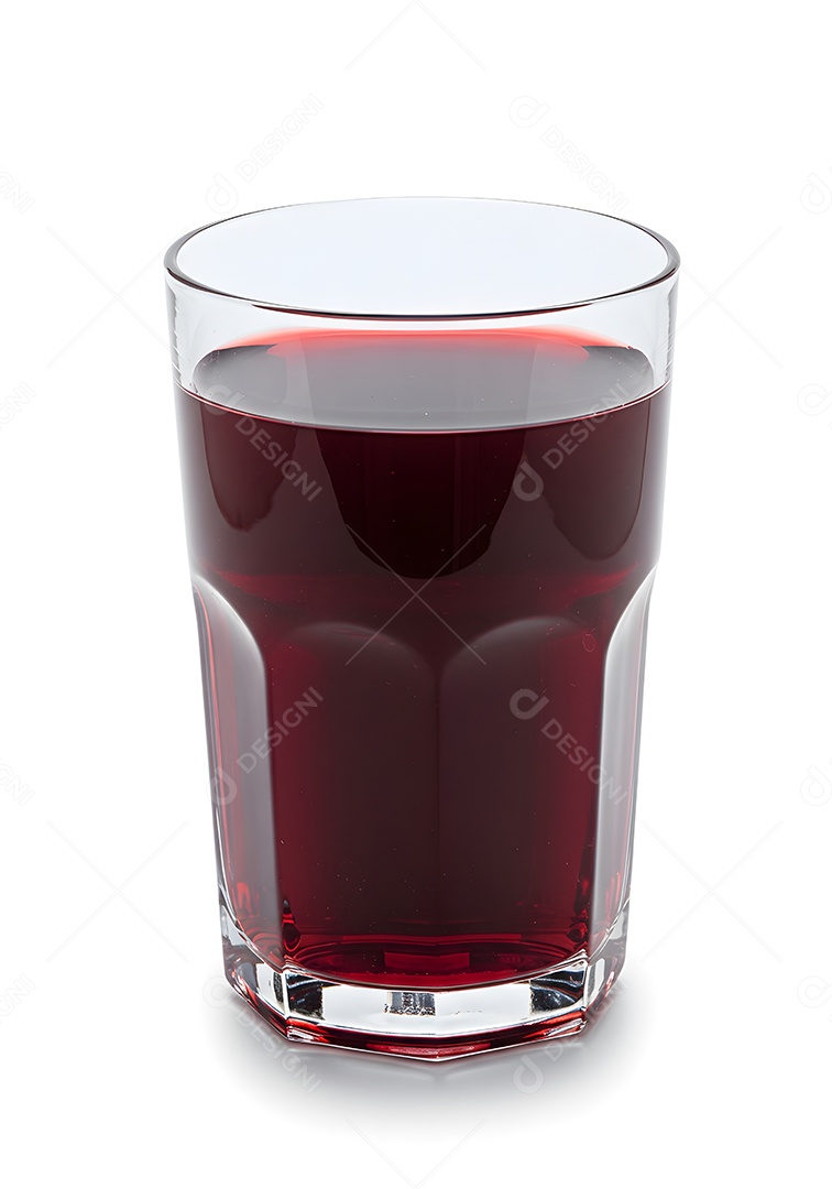 Copo de suco em um fundo isolado branco