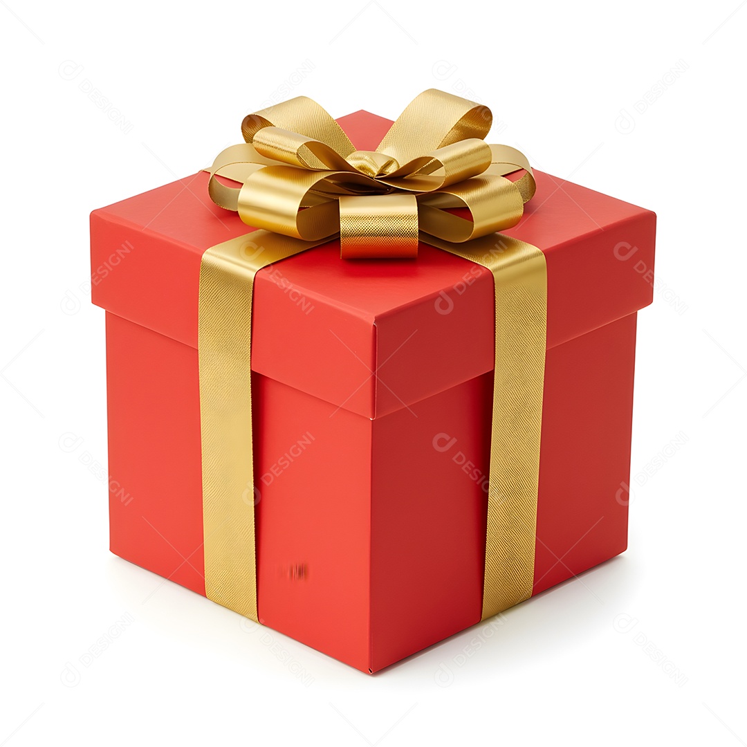 Caixa de presente fundo isolado branco