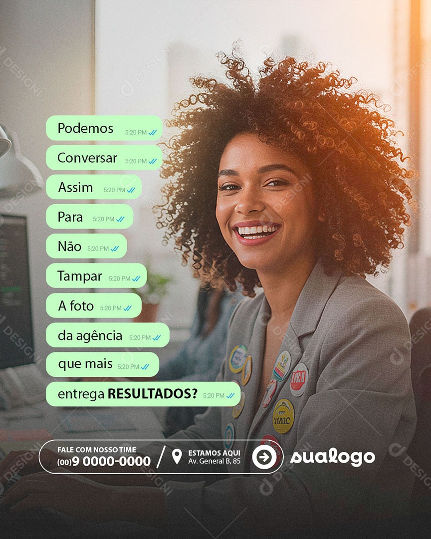 Trend Podemos Conversar Assim Agencia Social Media PSD Editável