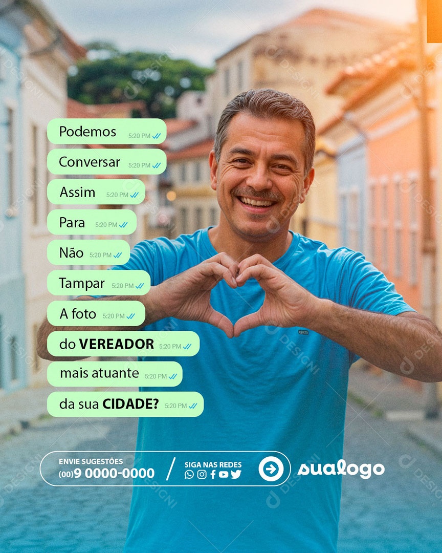 Trend Podemos Conversar Assim Vereador Social Media PSD Editável