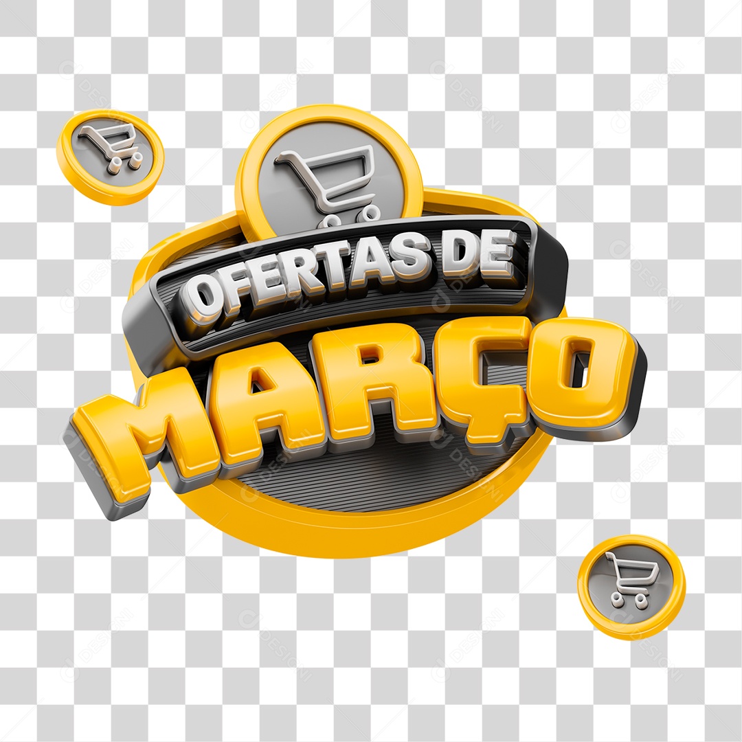 Selo3D Ofertas de Março PNG Transparente