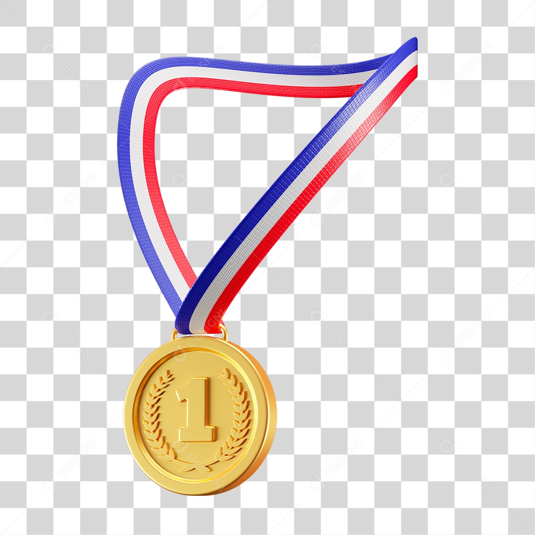 Medalha de Ouro PNG Transparente