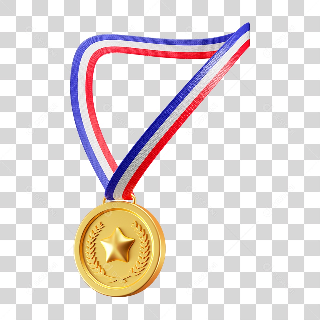 Medalha de Ouro PNG Transparente