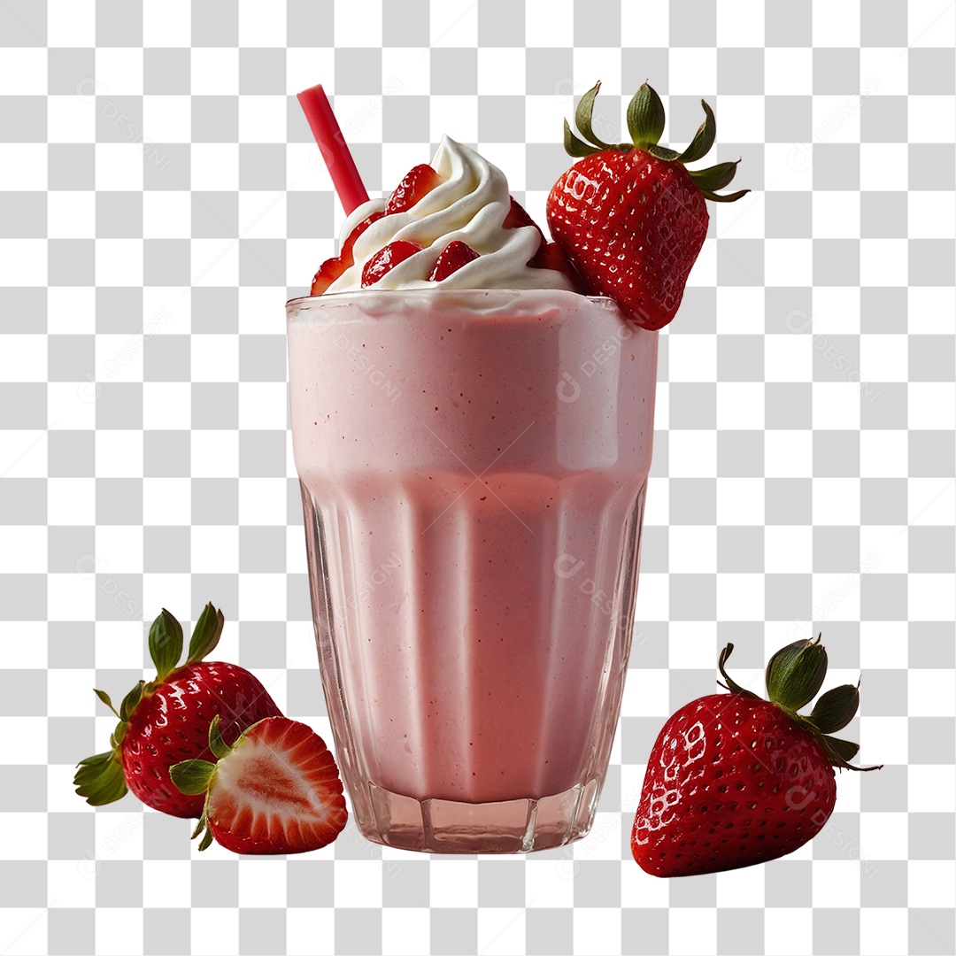 Copo de Milkshake PNG Transparente