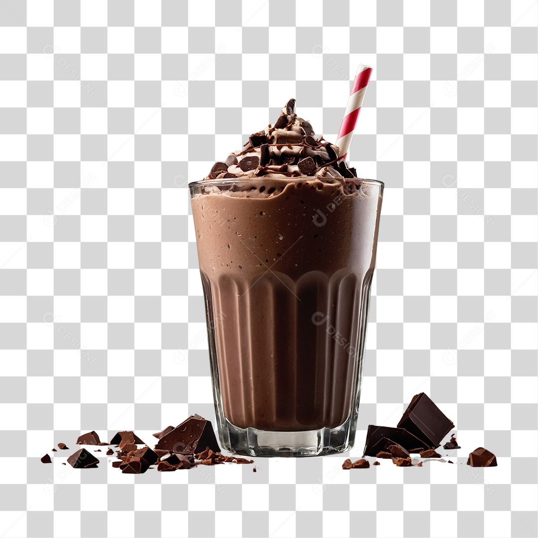 Copo de Milkshake PNG Transparente