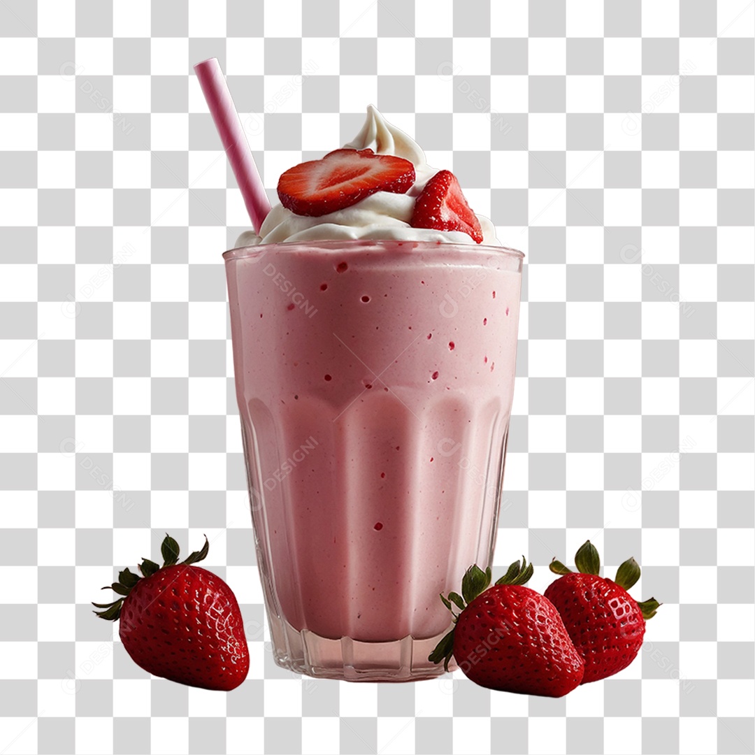 Copo de Milkshake PNG Transparente