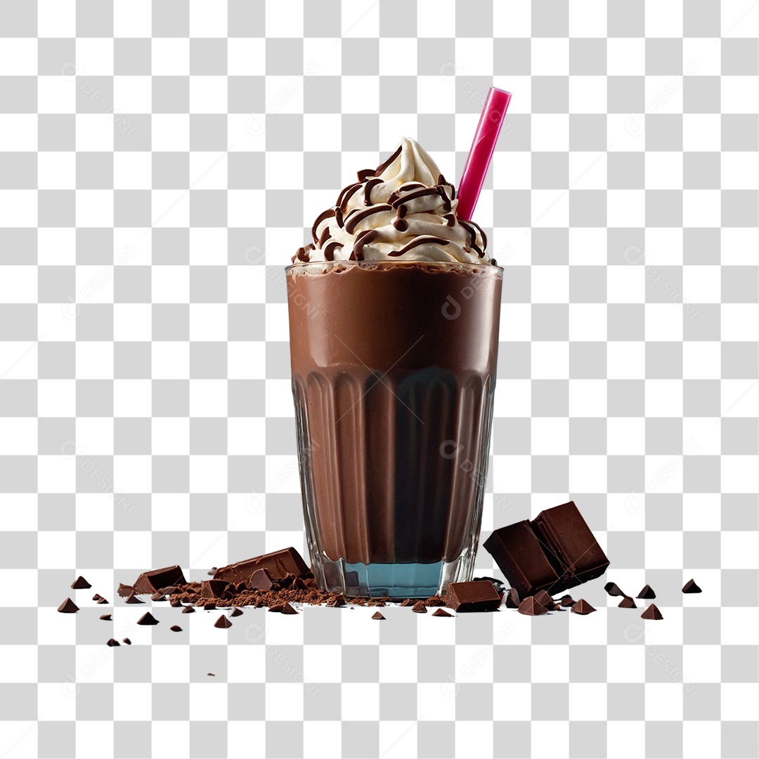 Copo de Milkshake PNG Transparente