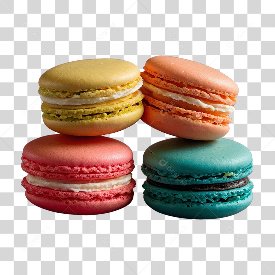 Macarons Bolos Doces PNG Transparente