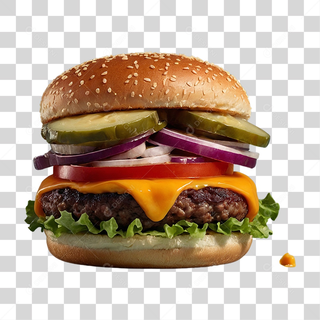 Hambúrguer Lanche PNG Transparente
