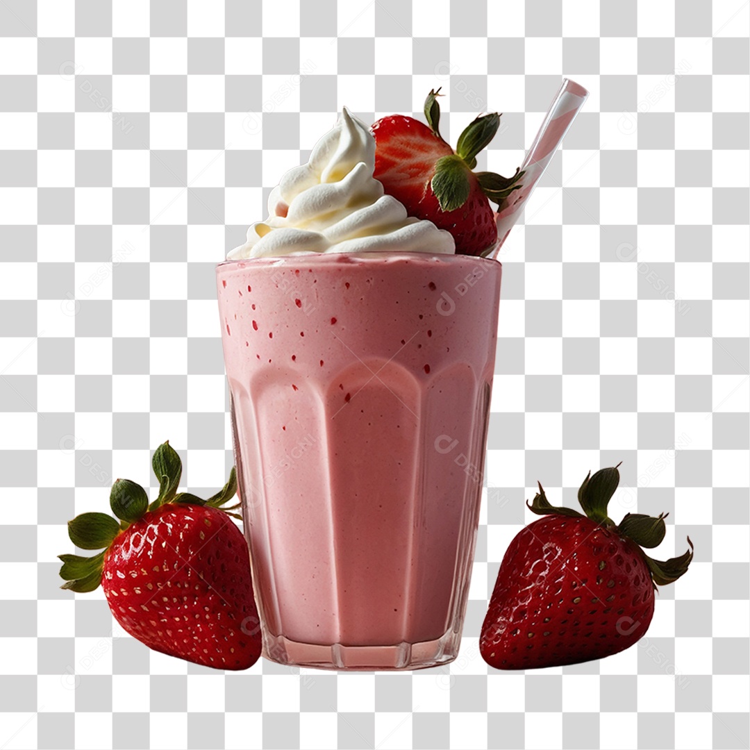 Copo de Milkshake PNG Transparente
