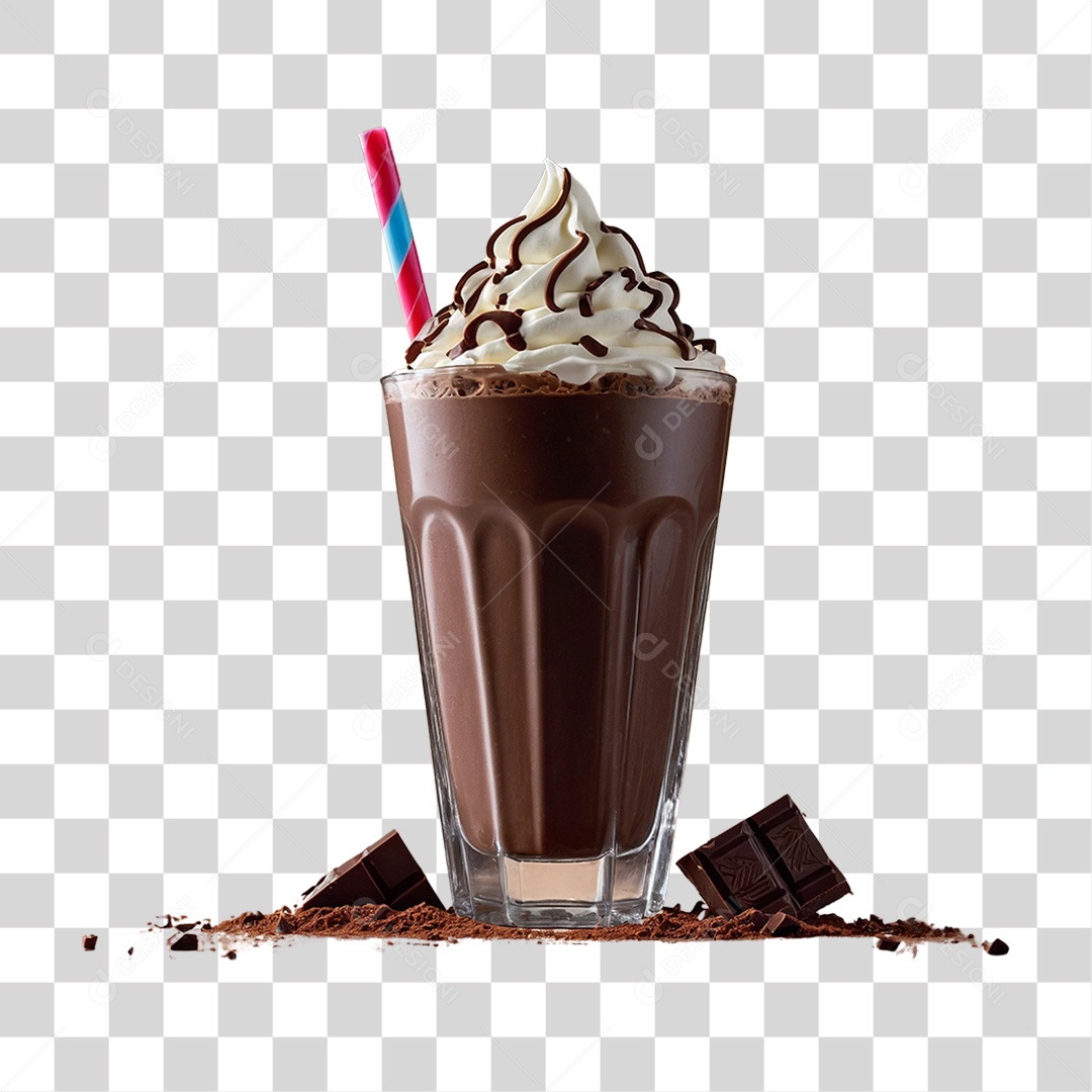 Copo de Milkshake PNG Transparente