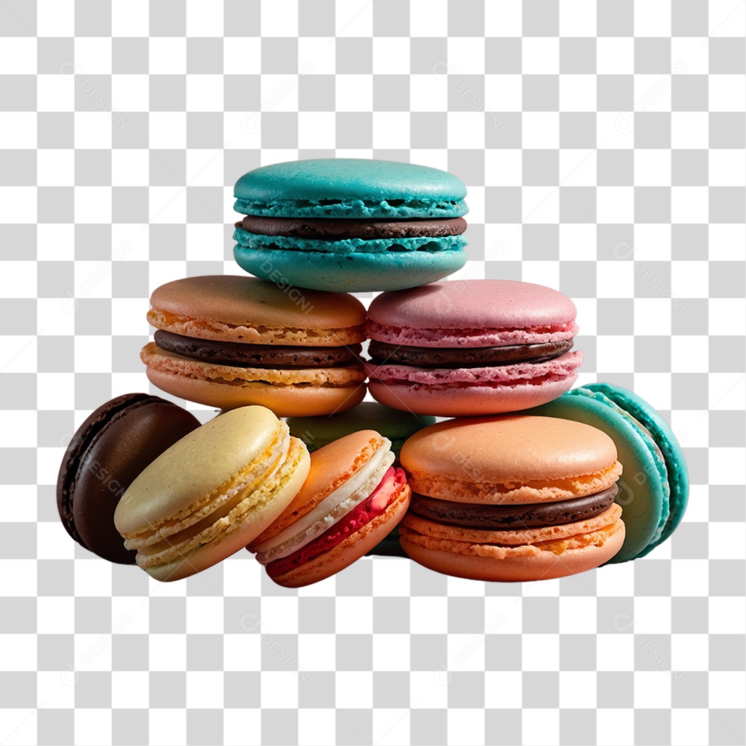 Macarons Bolos Doces PNG Transparente