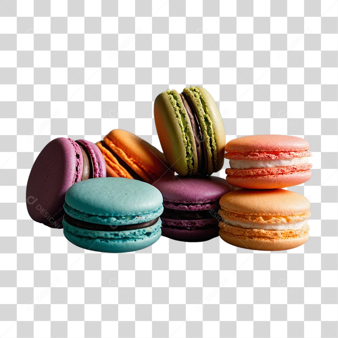 Macarons Bolos Doces PNG Transparente
