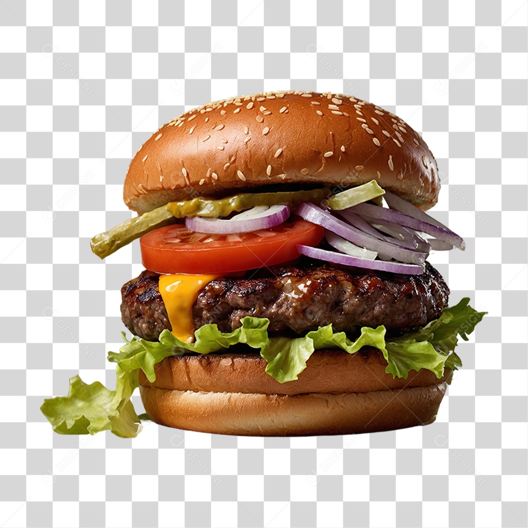 Hambúrguer Lanche PNG Transparente
