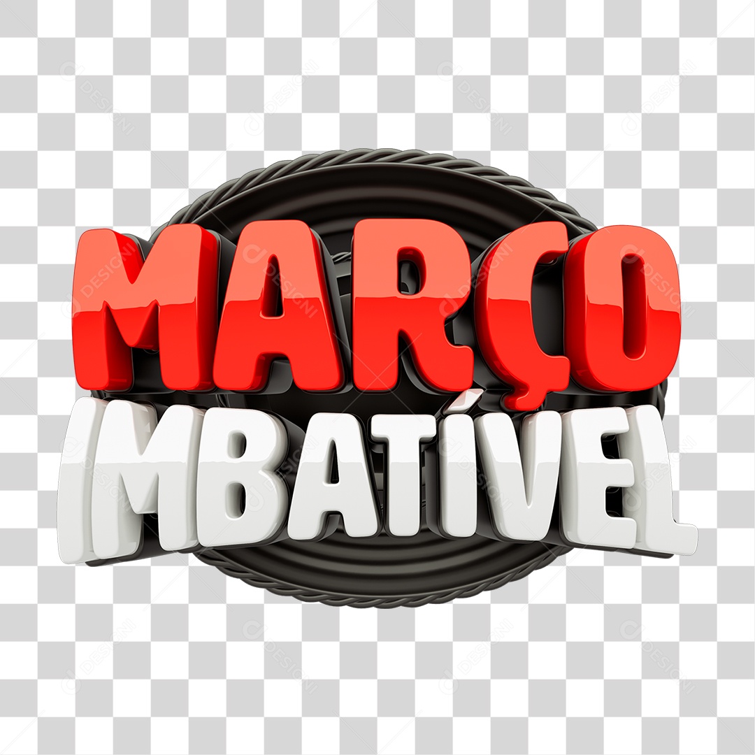 Selo3D Março Imbatível PNG Transparente