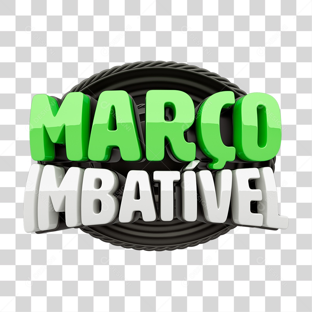 Selo3D Março Imbatível PNG Transparente