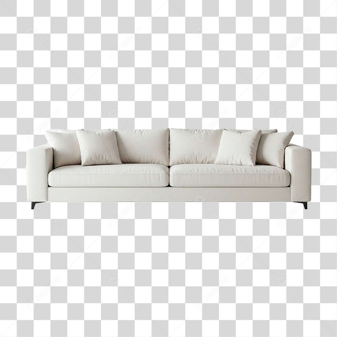 Sofá Branco PNG Transparente