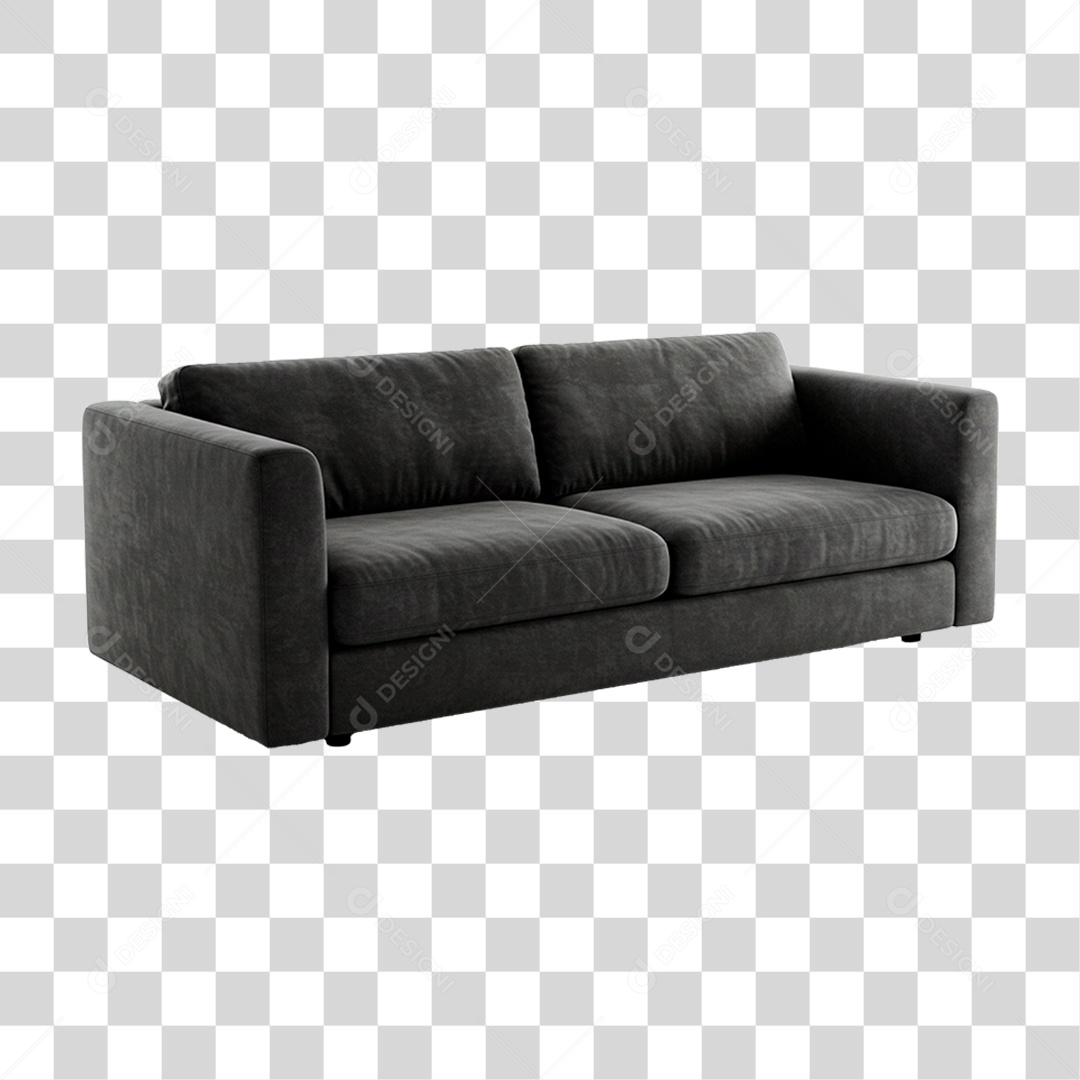 Sofá Preto PNG Transparente