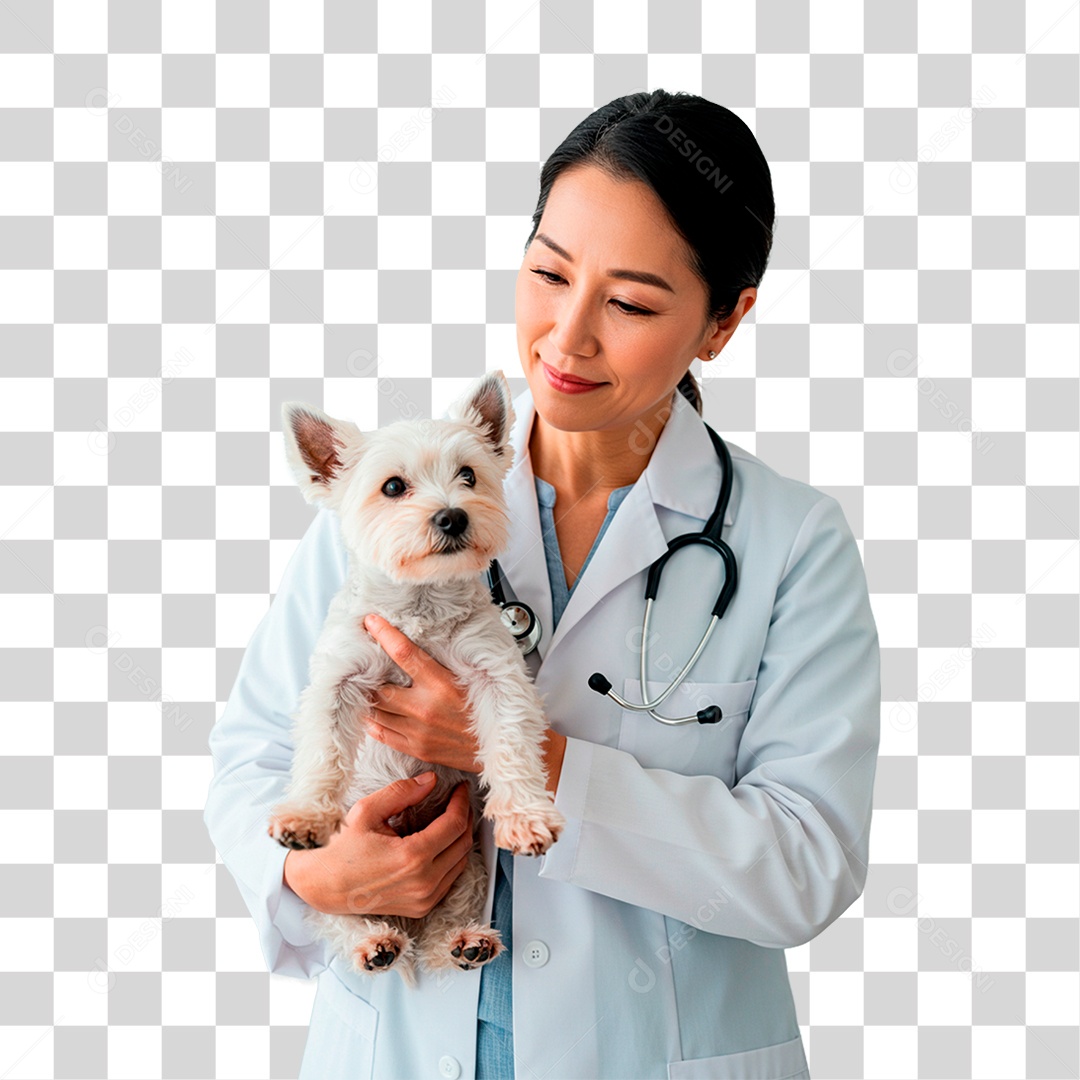 Mulher Segurando Cachorro PNG Transparente