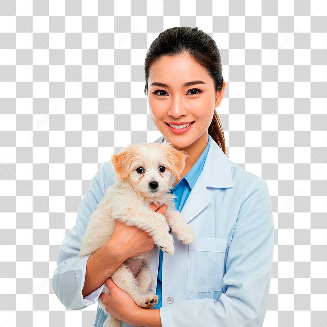 Mulher Segurando Cachorro PNG Transparente