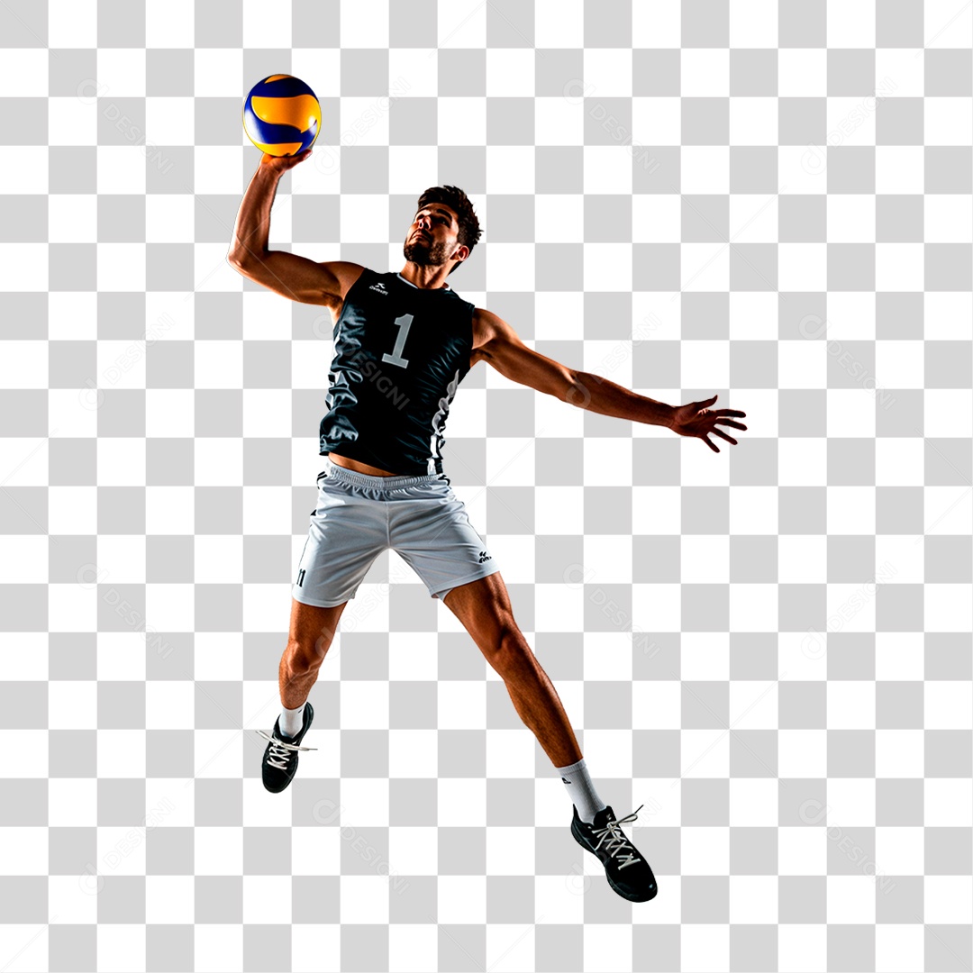Jogador de Vôlei PNG Transparente