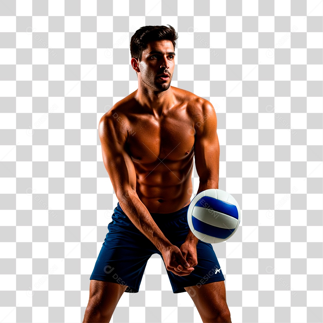 Jogador de Vôlei PNG Transparente