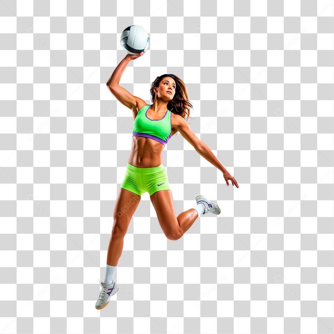 Jogadora de Vôlei PNG Transparente