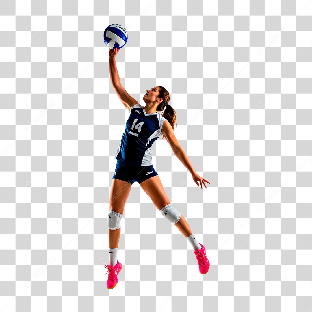 Jogadora de Vôlei PNG Transparente