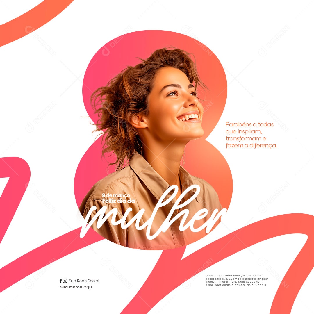 Dia Internacional Das Mulheres 08 de Março Social Media PSD Editável
