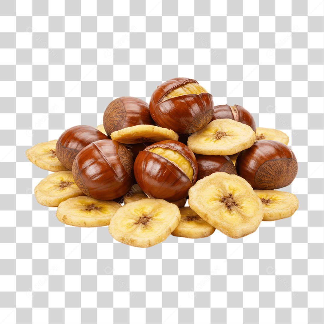 Castanhas Nozes PNG Transparente
