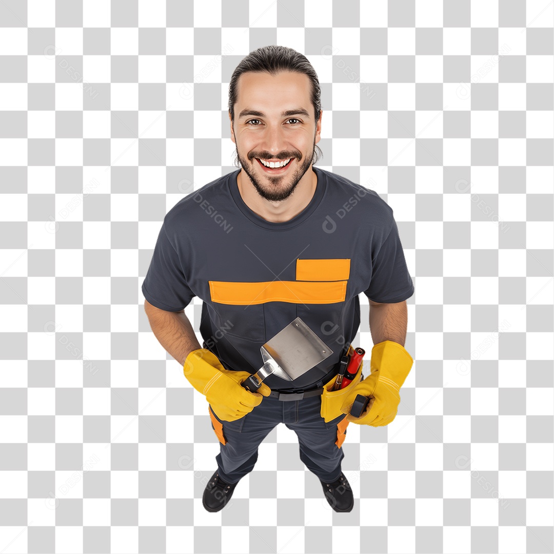 Homem Pedreiro PNG Transparente