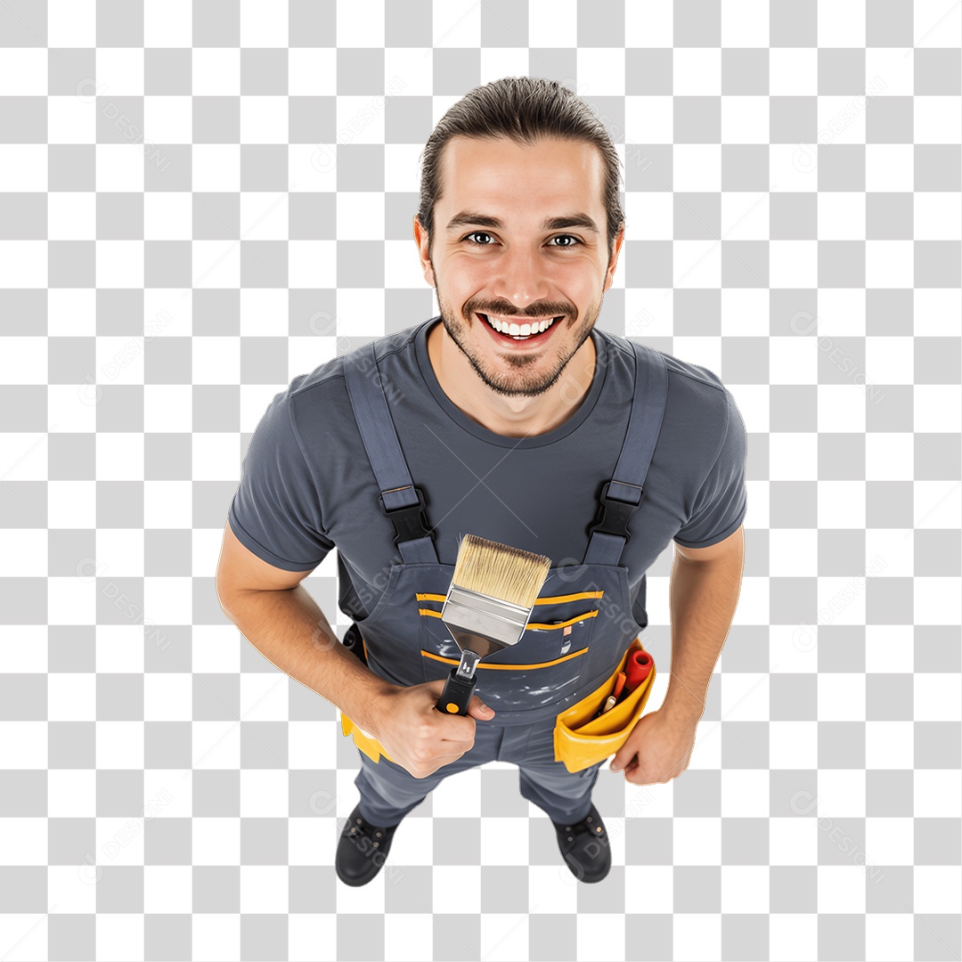 Homem Pintor PNG Transparente