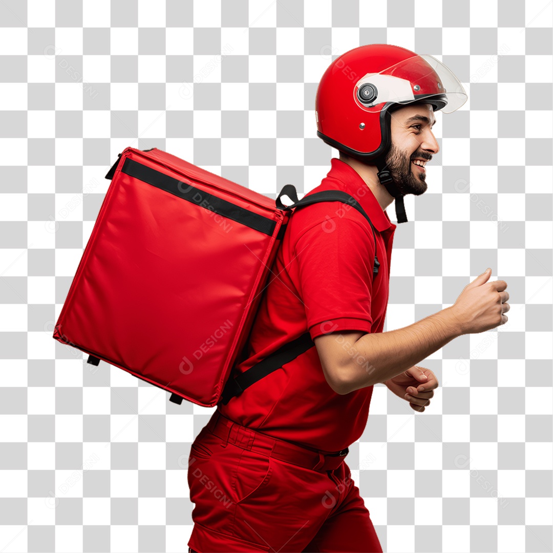 Homem Entregador PNG Transparente