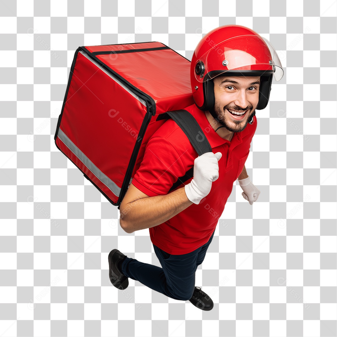 Homem Entregador PNG Transparente