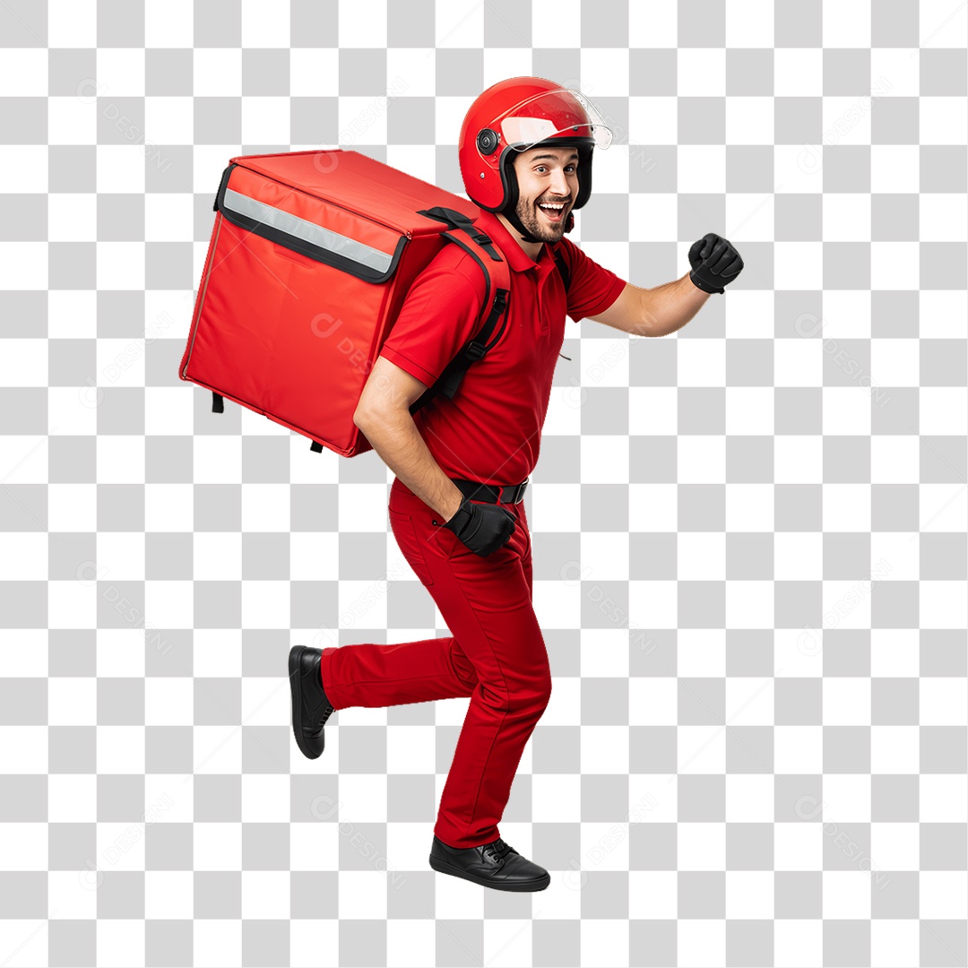 Homem Entregador PNG Transparente