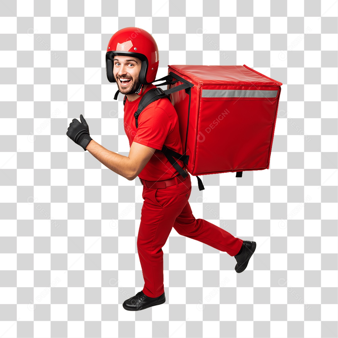 Homem Entregador PNG Transparente