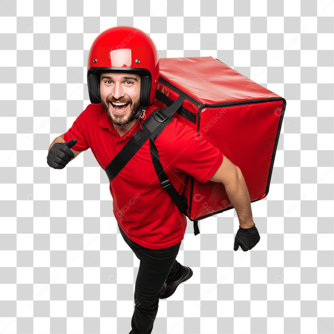 Homem Entregador PNG Transparente