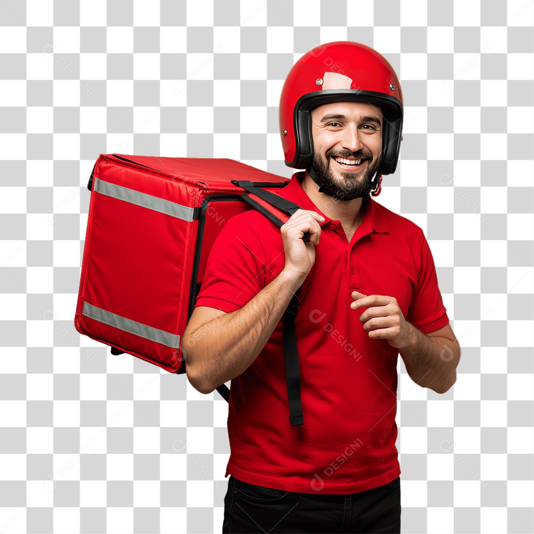 Homem Entregador PNG Transparente