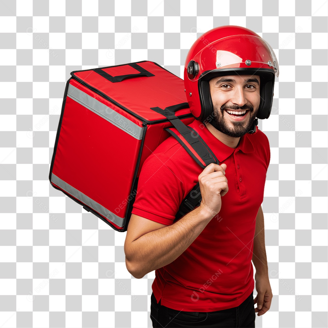 Homem Entregador PNG Transparente