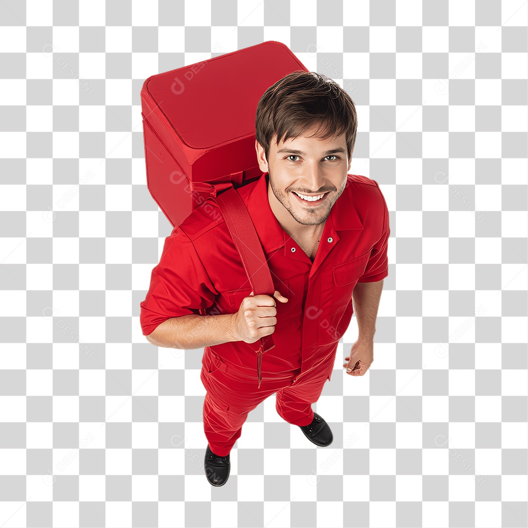 Homem Entregador PNG Transparente