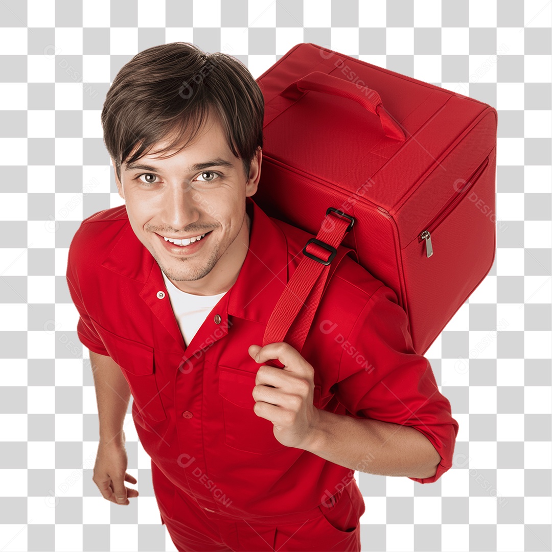 Homem Entregador PNG Transparente